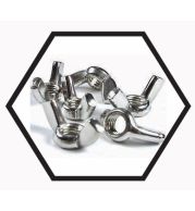 Wing Nuts – Hand Tightening Nuts for Quick Assembly and Tool‑Free Adjustment in Clamping, Fixtures, DIY and Light Industrial Uses – Mild Steel and Stainless Steel Construction, Metric and Inch Threads, Ergonomic Wings